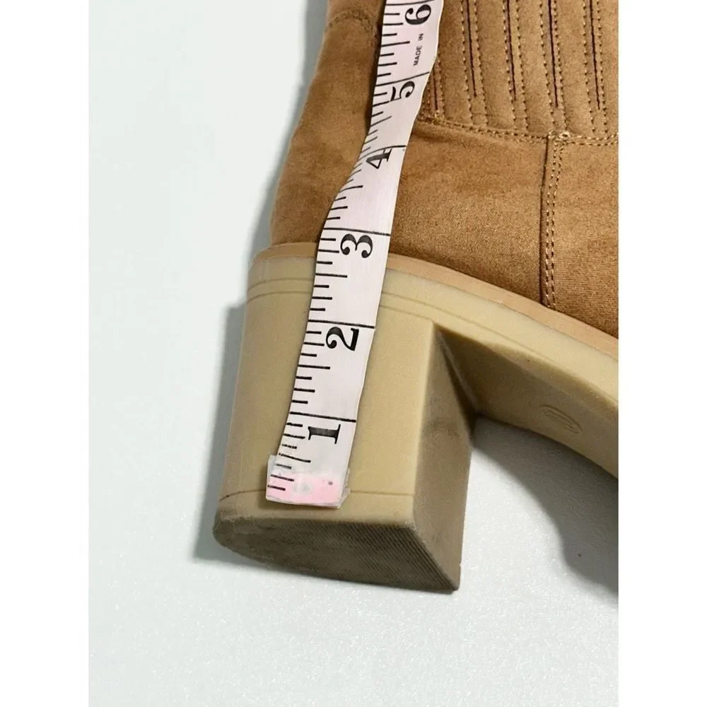 Universal Thread Women's Cognac‎ Katrina Platform Heeled Ankle Boots Tan Size 11